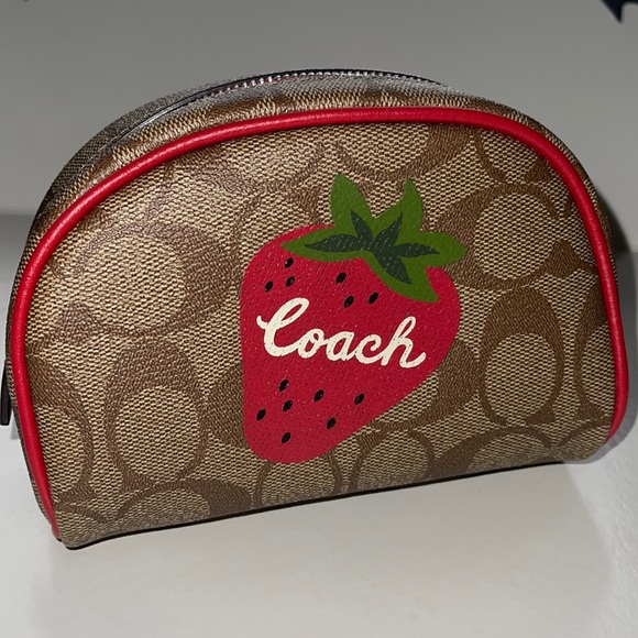 NWT Coach Strawberry Cosmetic Case - Picture 1 of 7